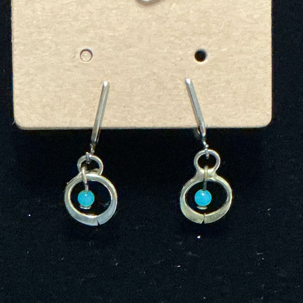 Kim Rogers Silver and Blue  Earrings